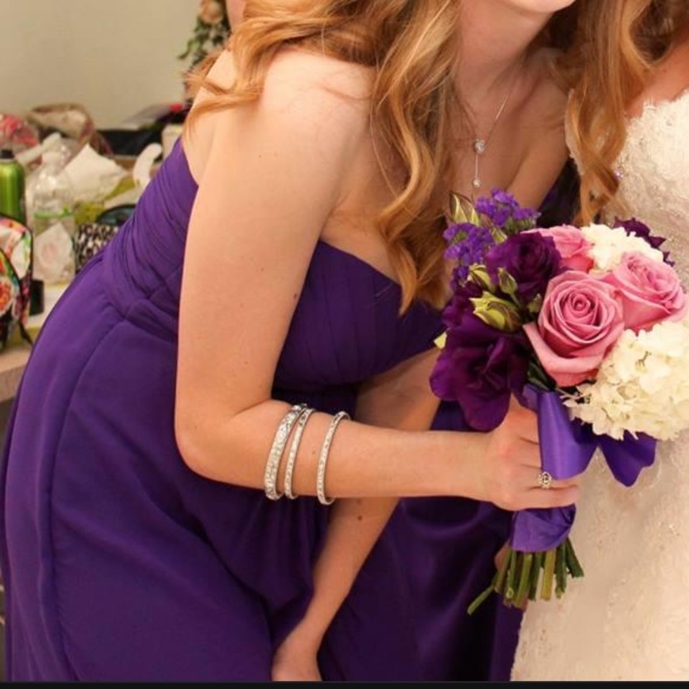 Purple bridesmaids dress - David’s bridal size 8